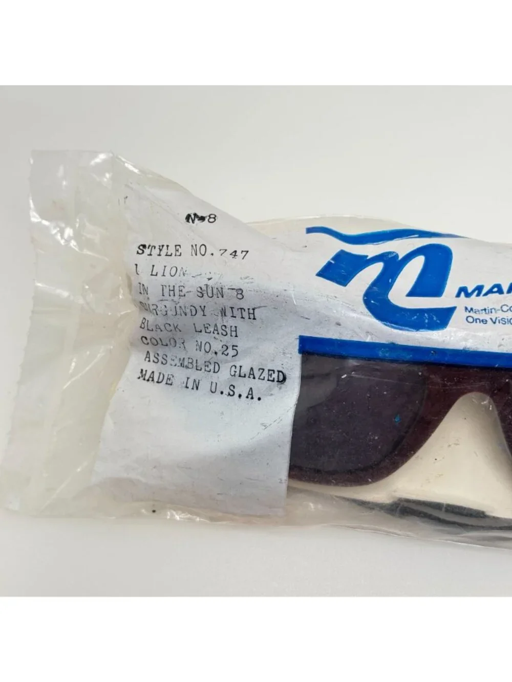 Martin-Copeland Sunglasses Lion In The Sun Style 747 Burgundy Black Color 25 N8